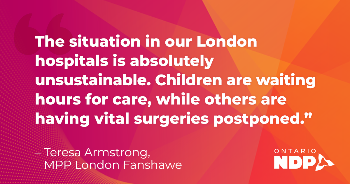 London MPPs To Ford London S Children S Hospital Needs Urgent Help   Armstrong Ldn Hospital 